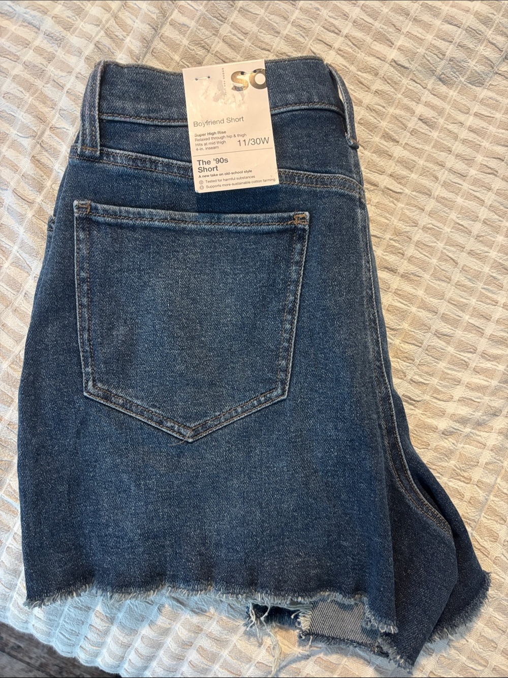 SO Dark Blue Denim Relaxed Boyfriend Shorts